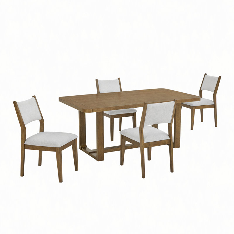 Ensemble de salle à manger 5 pièces Parker avec table et chaises à tréteaux Parker