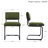 Aveon 19.6" H Mid-Century Modern Channel Velvet Cantilever Dining Chairs (Set of 2)-86128075