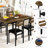 Ohmer 4 - Person Four Leg Dining Set, Dining Table Set for 4, Wood Kitchen Table with Upholstered Chairs for Kitchen Room and Small Spaces-1743142159-1743142158