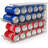 Soda Can Organizer with Lids, Stackable Soda Can Dispenser for Refrigerator