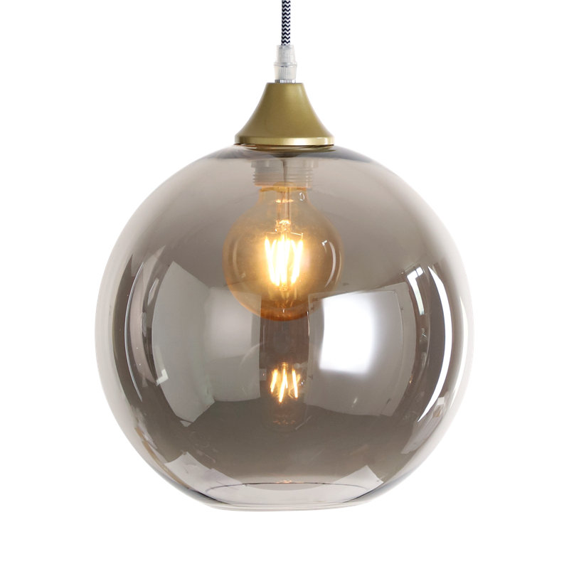 Aeva-Louise 1 - Light Globe Pendant, Smoke, Black