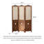 Paravent de chambre pliable en bois massif de style pastoral