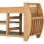 Banc rétro avec finition naturelle - Confortable et élégant et bois d'hévéa pour divers espaces de vie dans le rangement de décoration intérieure Conception moderne pour utilisation avec siège rembourré caché