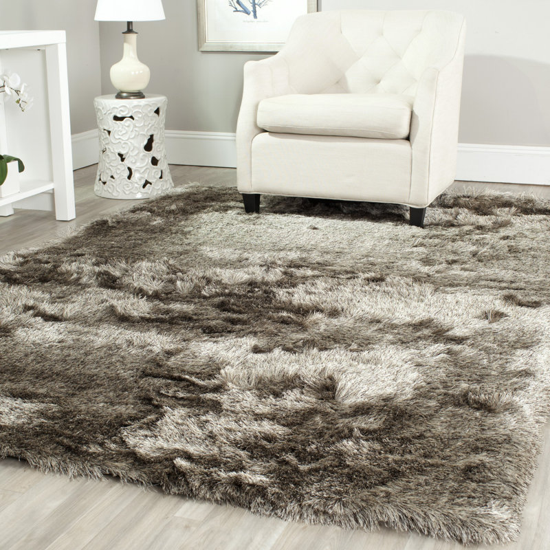 Cimah Shag Hand Tufted Performance Solid Color Rug, Rectangle 11' x 15'
