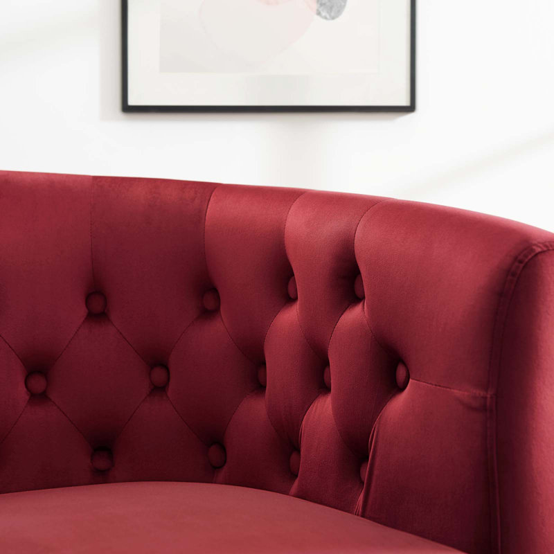 Fauteuil Modway Prospect, Velours marron