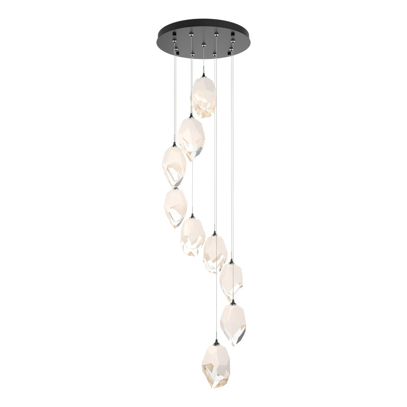 Chrysalis Cluster Geometric Pendant, White, 15" - 80", Ink
