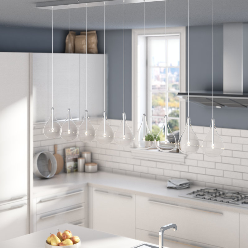 Luminaire suspendu à 9 lumières en forme de goutte à intensité variable Deva, DEL
