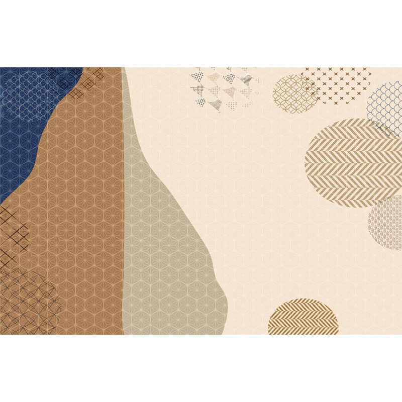 Demetricus Vinyl Machine Printed Area Rug, Rectangle 4'4.4" x 6'6.7"