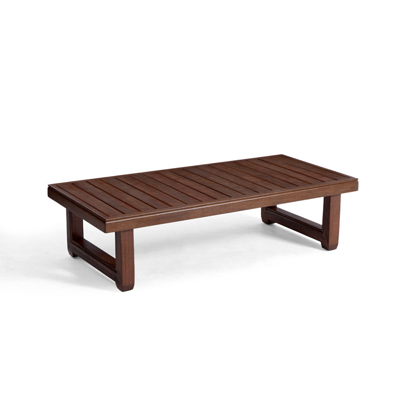 Rectangular Outdoor Coffee Table, Gray Tan 