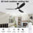 3 Blade High Wind Power Ceiling Fan With Dc Motor,6 Speed, Timer, Reversible & Energy Saving ,ideal For Bedroom, Living Room - Quiet Modern Design-1357153135-1357306739
