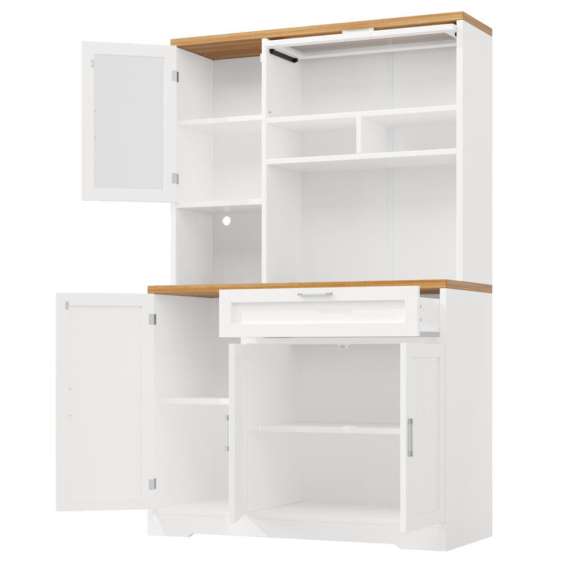 180cm Kitchen Pantry, White
