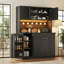 Cabinet multifonctionnel avec rangement, lumières DEL et prises de courant-527803798-529476159-271260436