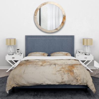 Ensemble de housse de couette en croix beige