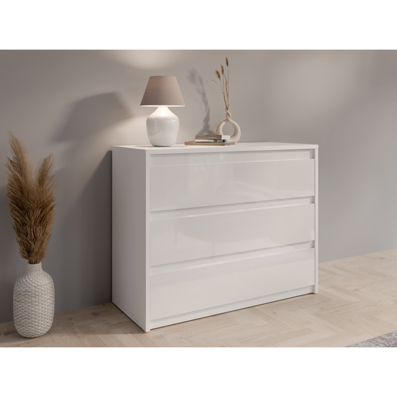 Wylo 110cm W 3 - Drawer Chest of Drawers