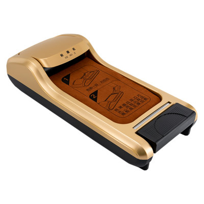 Portable Automatic Shoe Cover Machine Disposable Film Dispenser Membranes Convenient Suitable for Home Office Shop and Lab (Golden)