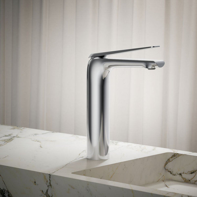 Avid Tall Single-Handle Bathroom Sink Faucet, Polished Chrome