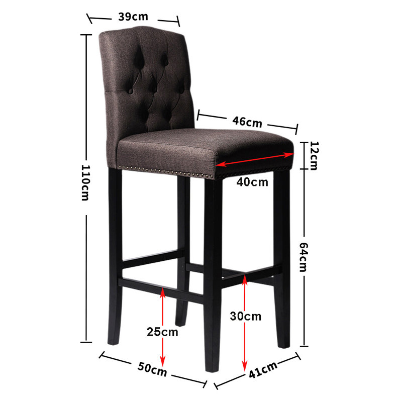 Irena Upholstered Counter Stool, Brown