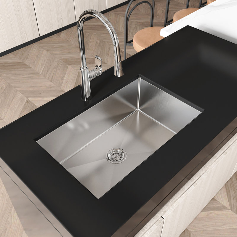 Évier encastrable 30 po x 19 po en acier inoxydable avec rebord gris nano pour casseroles et poêles 19
