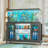 Rectangle Aquarium Stand With LED Lights, 55-75Gallon Reversible Terrarium Stand With Cabinet-1073387501