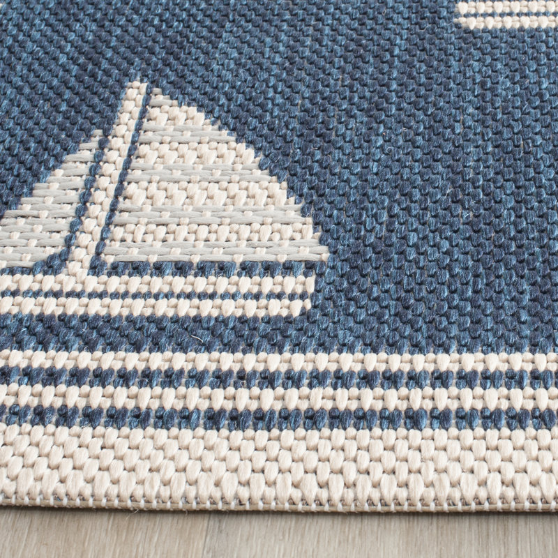 Tapis d'intérieur / extérieur à motif géométrique Sezis Performance, Rectangle 4 pi x 5 pi 7 po