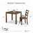 4-Person Solid Wood Dining Set-84821702