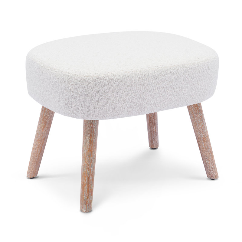 Upholstered Ottoman, Cream