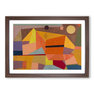 Joyful Mountain Landscape by Paul Klee - Framed Print