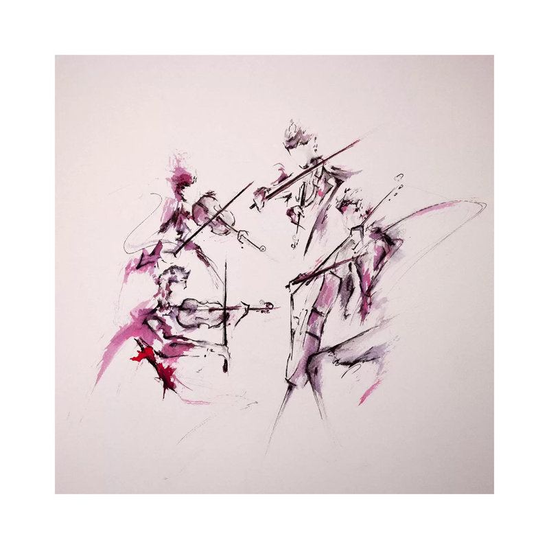 Quartet by Marc Allante - Wrapped Canvas Painting, 30.48 cm H x 30.48 cm W