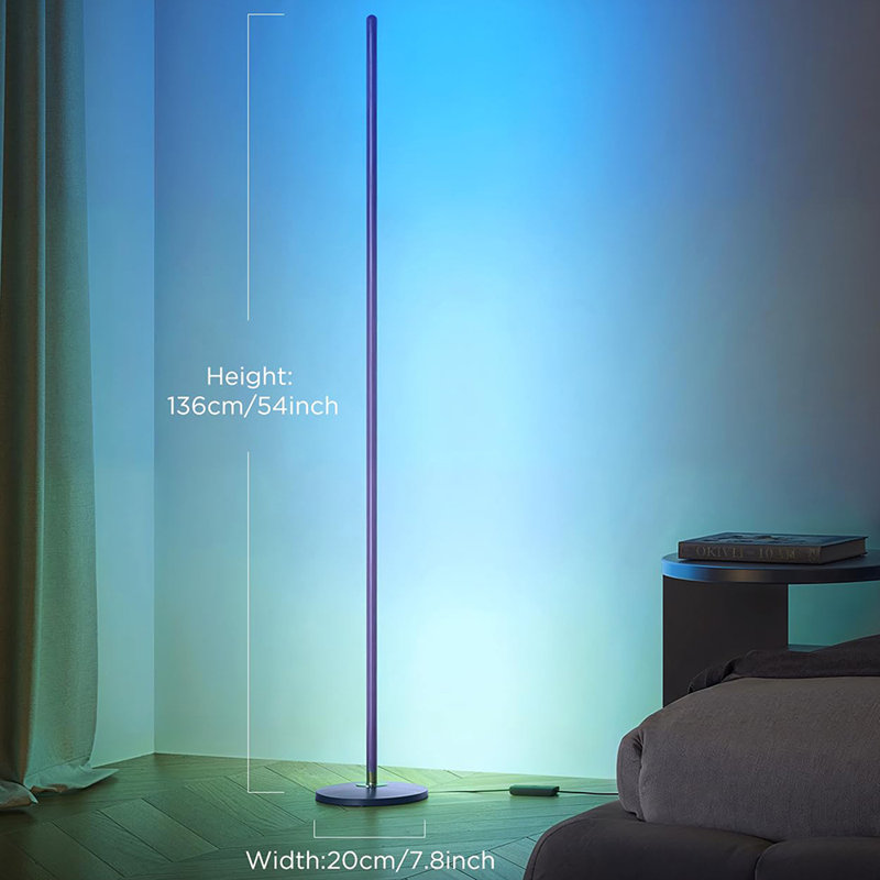 Lampe sur pied à DEL avec Alex, Bleu