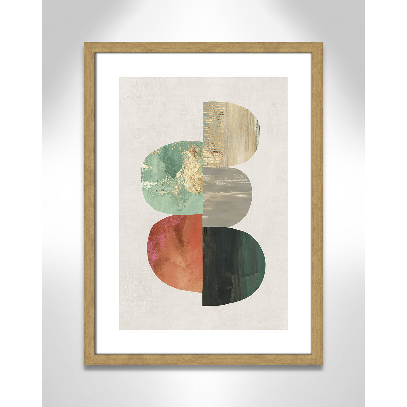 Evolving Energy I - Painting Print, Picture Framed Paper, 41.5" H x 29.5" W, Gold