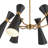 Blake 6 - Light Steel Sputnik Cone Chandelier-113873877-113873879