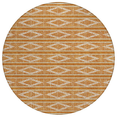 Lume Orange Washable Indoor-Outdoor Rug - 