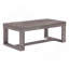 Ensemble de cocktail contemporain 3 pièces 1 table basse rectangulaire et 2 tables de bout carrées rustique brun gris brun clair