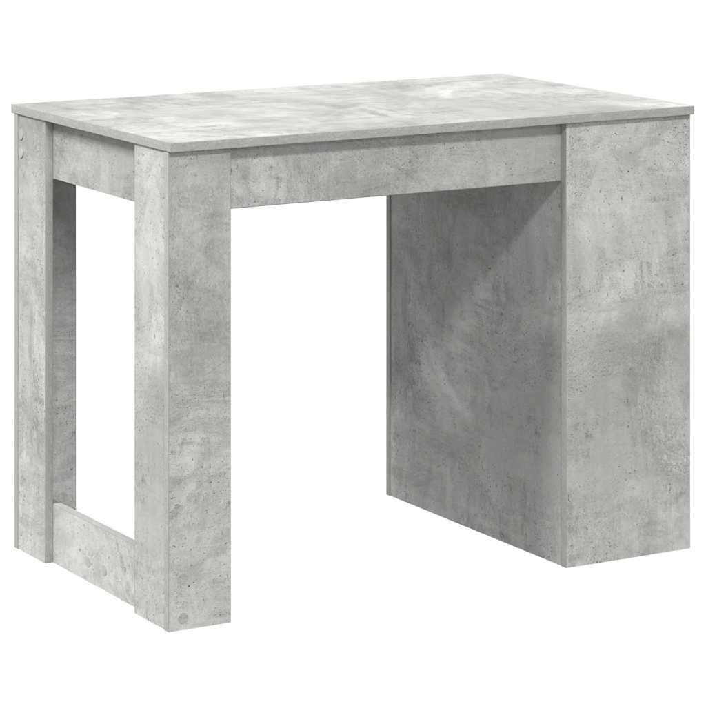 Vidaxl (Concrete Grey) Desk With Drawer And Shelf Writing Table Study Desk Engineered Wood - Image 3