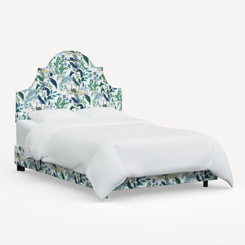 Lit Marion Rifle, Simple, Bleu paon et lin blanc RPC