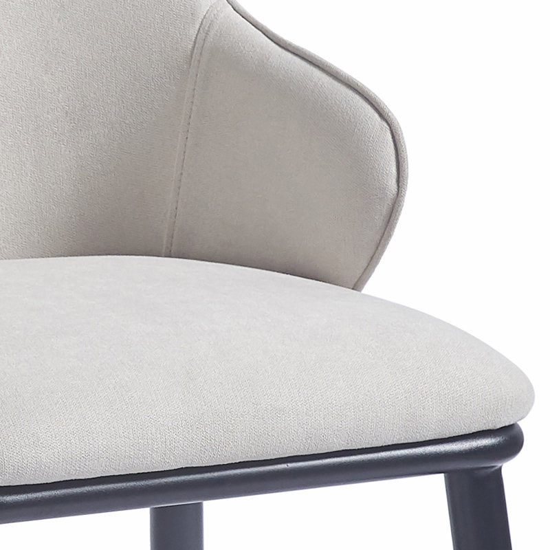 Chaise d'appoint rembourrée en tissu Giroux, Beige