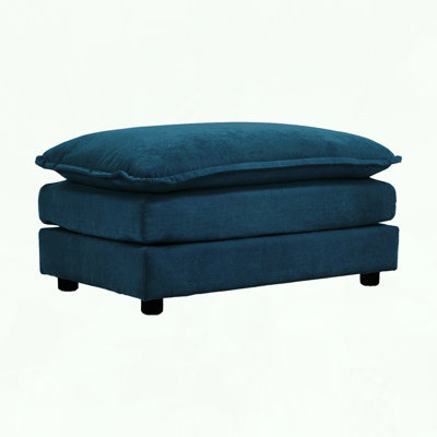 Modular Chenille Ottoman for Sofa Combinations