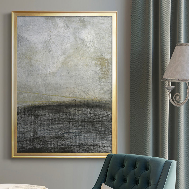 «Misty Landscape II», reproduction d'art sur toile, H 42,5 po x l 30,5 po x P 1 po, Or