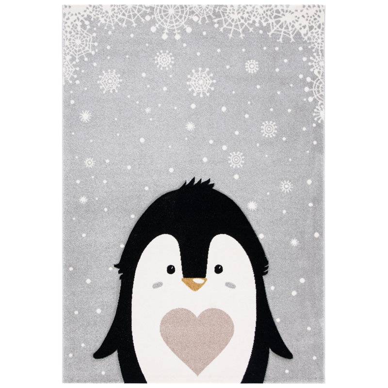 Tapis gris clair / noir Stagbriar, Rectangle 4 pi x 6 pi