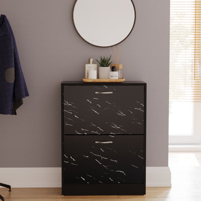 Drawer Flip Down Shoe Storage Free Standing Cabinet For Hallway