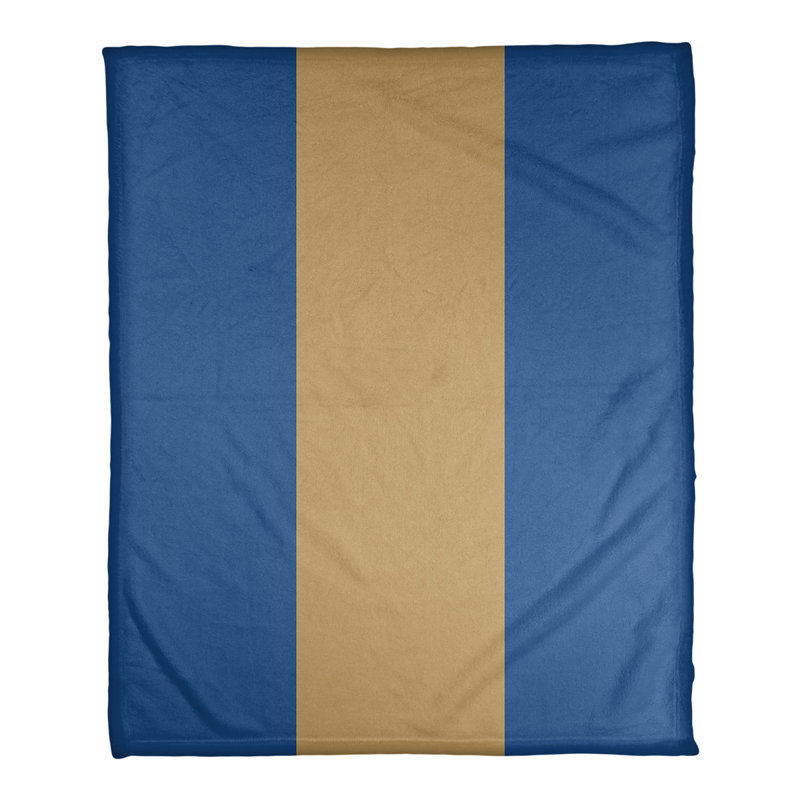 Couverture polaire basket Boston, L 62,5 po x L 82,5 po, Bleu royal / or