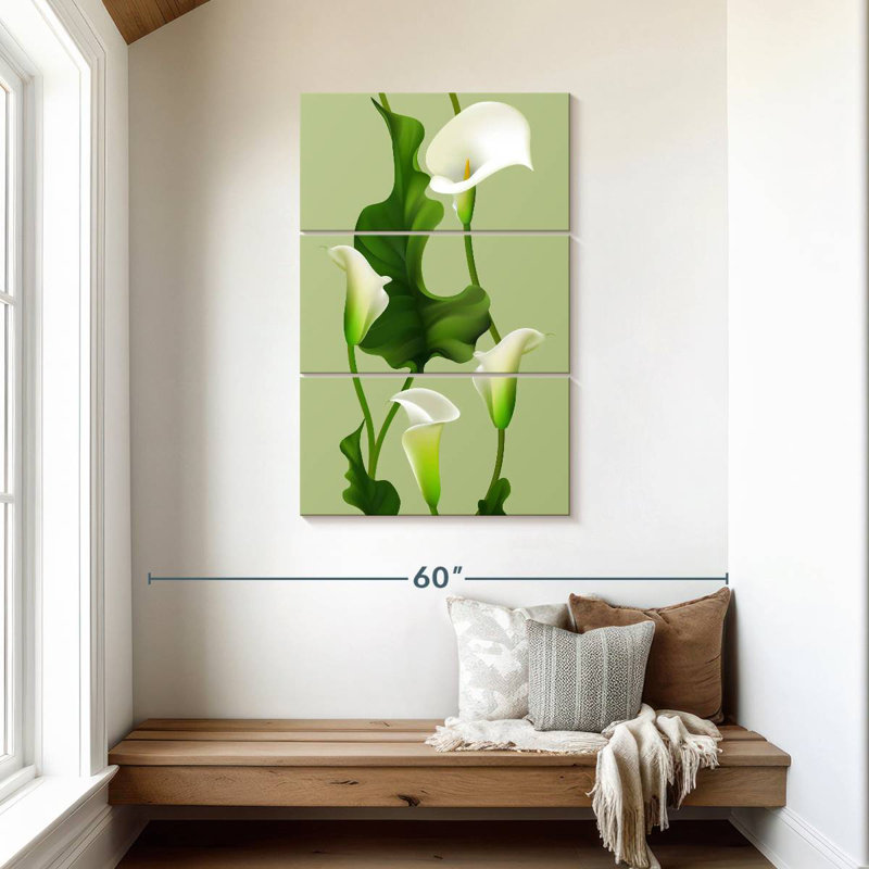 Harnek lys Calla blanc, H 45 po x l 28 po