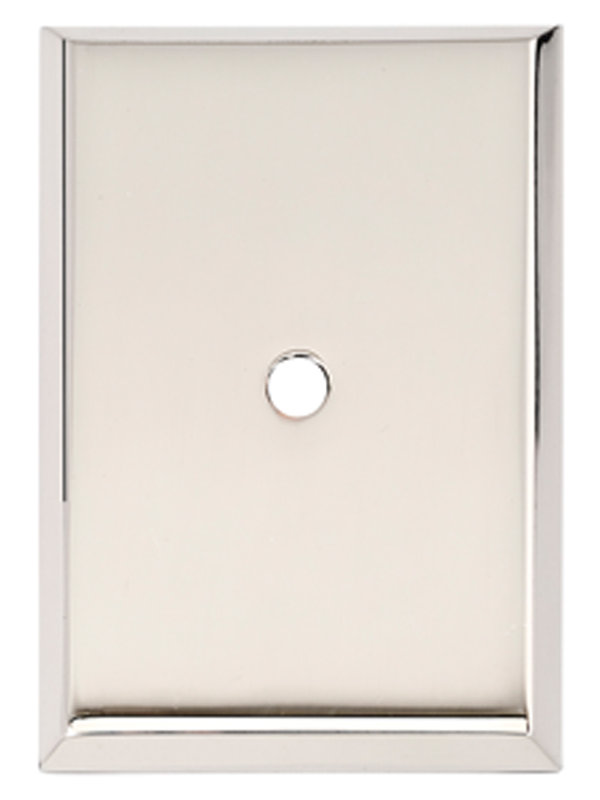 Metal Knob Backplate, Polished Nickel