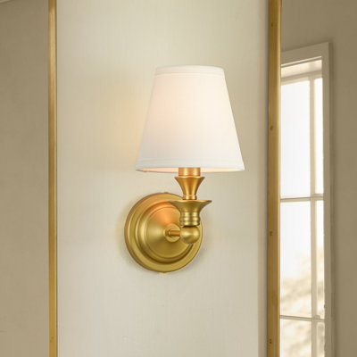 1-Light Modern Fabric Shade Wall Sconce