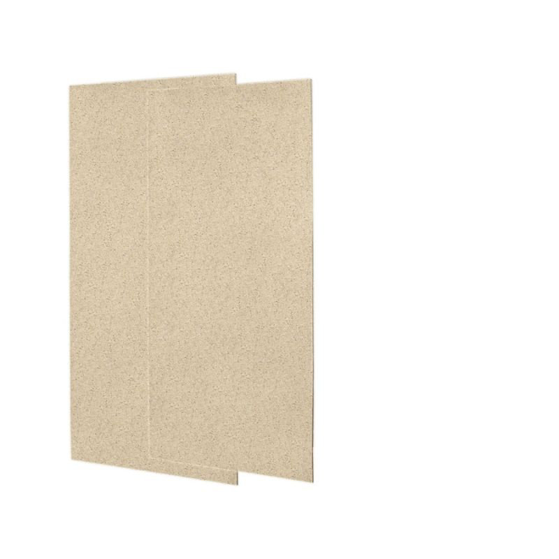 Solid Surface Two Panel Shower Wall, Bermuda Sand, 96" H x 36" W x 0.25" D