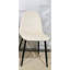 4 chaises de salle à manger en velours beige revêtues d'un design esthétique et de pieds en métal noir pour la cuisine (4)-826605503