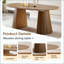 Table de salle à manger extensible en bois massif + chaises de salle à manger en osier 2 pièces de style médiéval bohémien avec coussins en éponge blanc doux