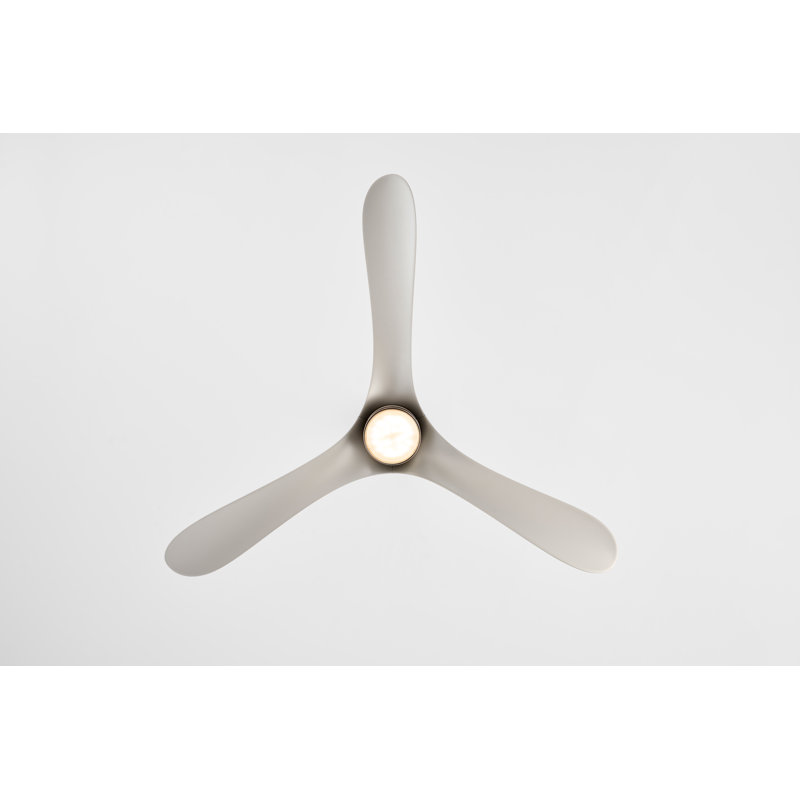 Aerocurve LED Smart Ceiling Fan, Brushed Steel