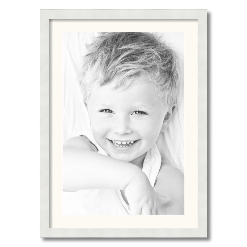 Cadre pour photo simple 16 po x 24 po en bois mat, Blanc