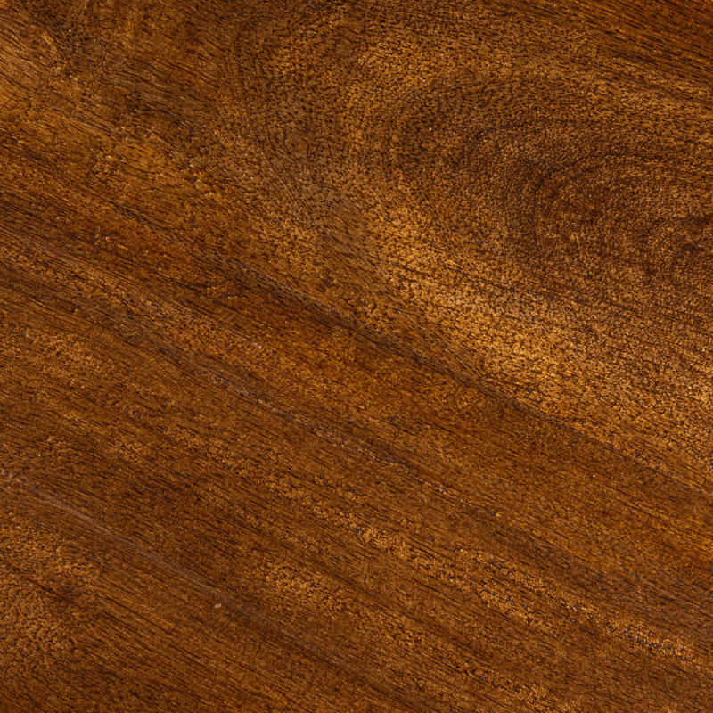 Table basse semi-sphérique en bois de manguier avec pieds solides